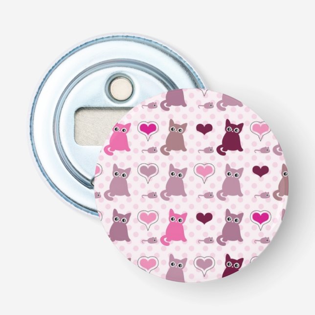 Cute kitten girls pattern bottle opener (Front)