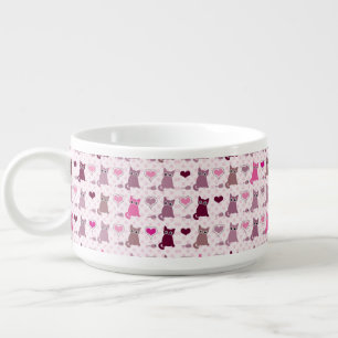 Cute kitten girls pattern bowl