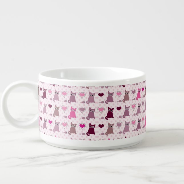 Cute kitten girls pattern bowl (Right)