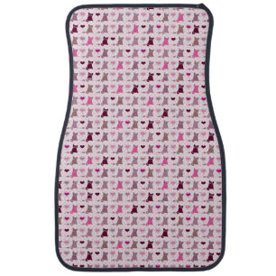 Cute kitten girls pattern car mat