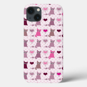 Cute kitten girls pattern iPhone 13 case