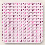 Cute kitten girls pattern drink coaster