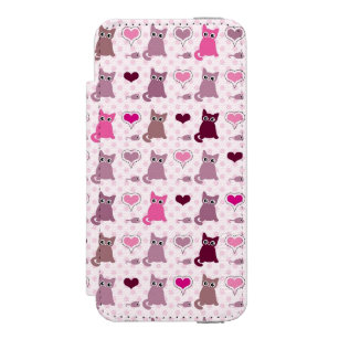 Cute kitten girls pattern iPhone SE/5/5s wallet case