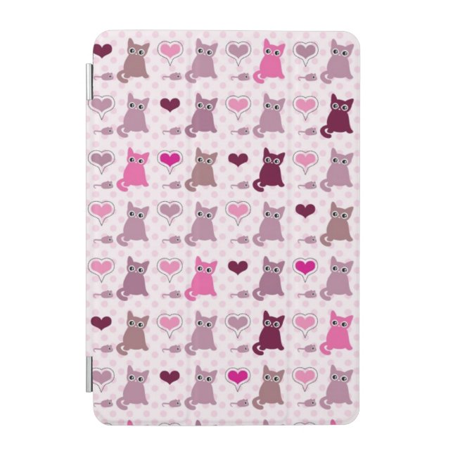 Cute kitten girls pattern iPad mini cover (Front)