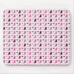 Cute kitten girls pattern mouse pad