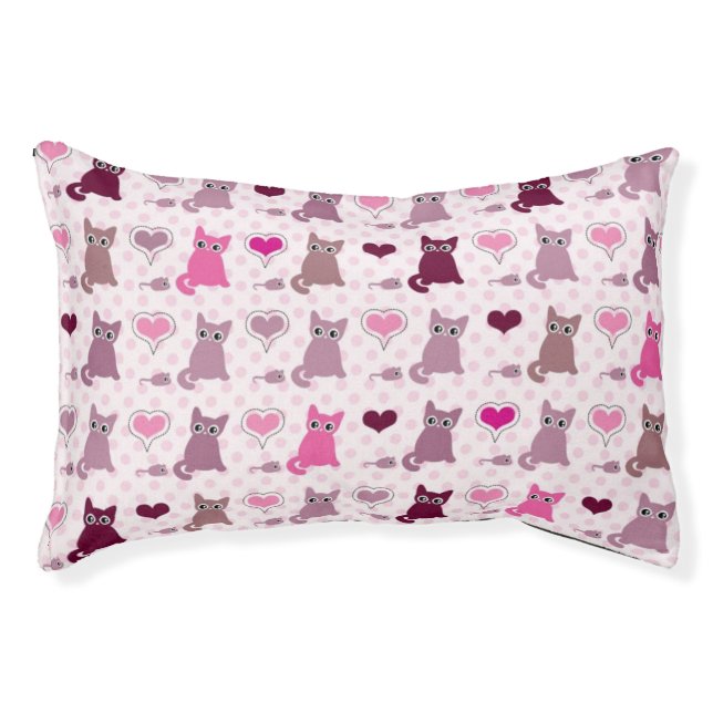 Cute kitten girls pattern pet bed (Front)