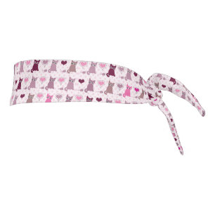 Cute kitten girls pattern tie headband