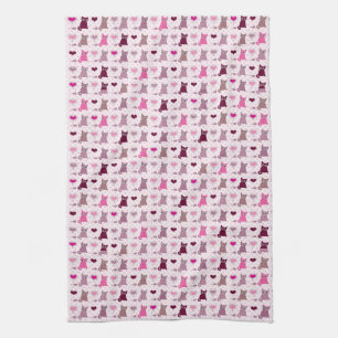 Cute kitten girls pattern towel