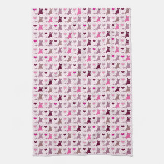 Cute kitten girls pattern towel