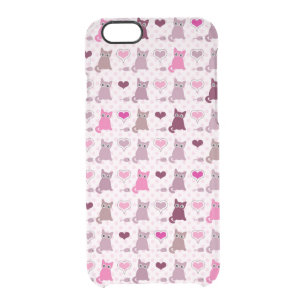 Cute kitten girls pattern clear iPhone 6/6S case