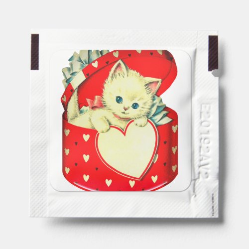 Cute Kitten Heart Vintage Cat Retro Kitty Hand Sanitizer Packet