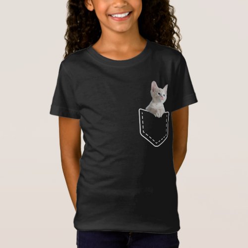 Cute Kitten In Pocket T_Shirt