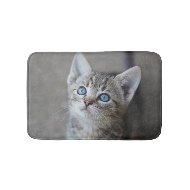 Cute Kitten In the Garden Bathroom Mat (Front)