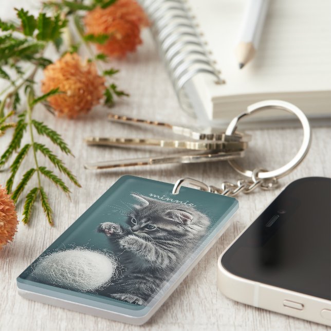 Cute Kitten Keychain (Front Right)