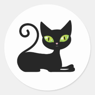 Cartoon Halloween Cat Stickers - 114 Results | Zazzle