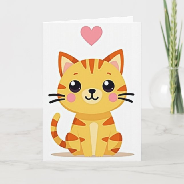 Cute Kitten Love Card (Front)