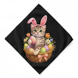 Cute Kitten Lovers Happy Easter Cat Bandana