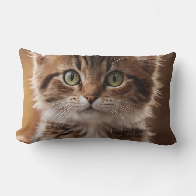 Cute Kitten  Lumbar Pillow (Front)