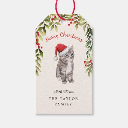 Cute Kitten Merry Christmas Cat Lovers