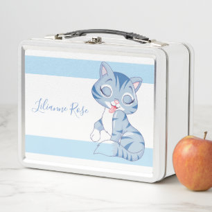 Cute Kitten Metal Lunch Box