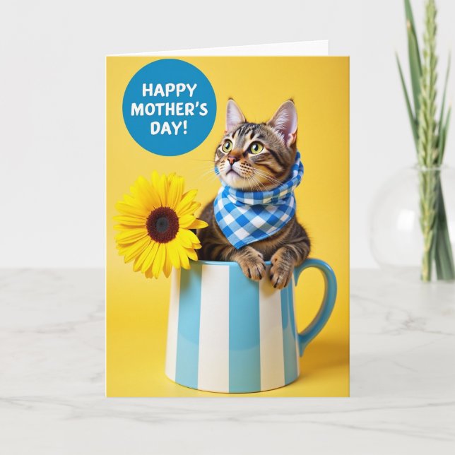 Cute Kitten Mothers Day Card (Front)