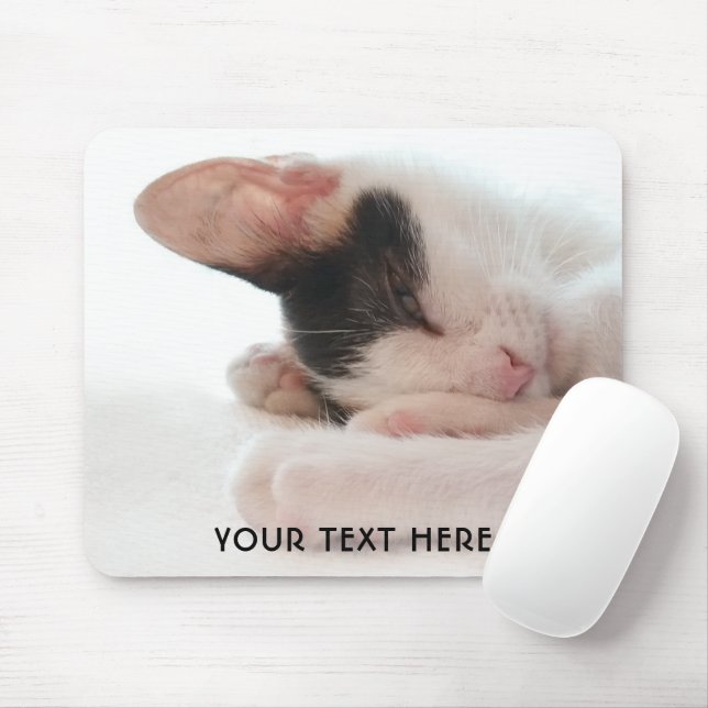 Cute Kitten or Your Photo Simple Keepsake Mouse Pad (With Mouse)