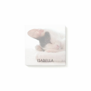 Cute Kitten or Your Photo Stylish Monogrammed Name Post-it Notes