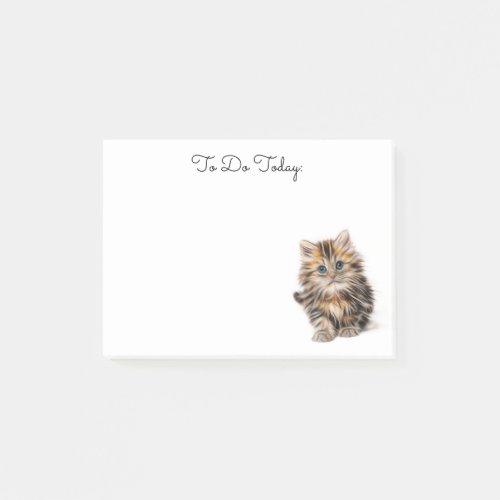 Cute Kitten Personalized Post it Notes