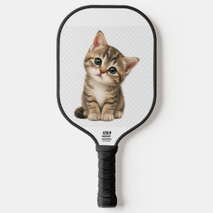 Cute Kitten Pickleball Paddle Adorable Cat Sport