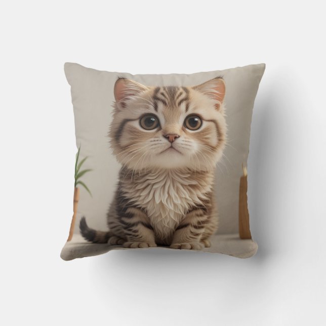 Cute kitten pillow cushion (Back)