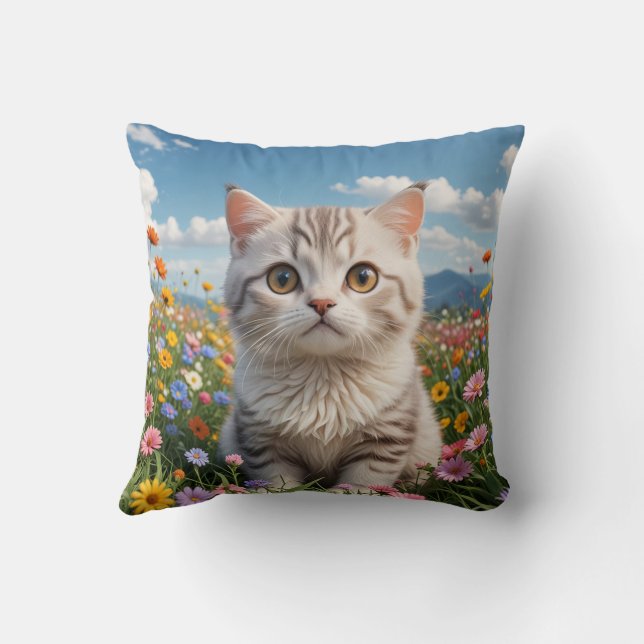 Cute kitten pillow cushion (Back)