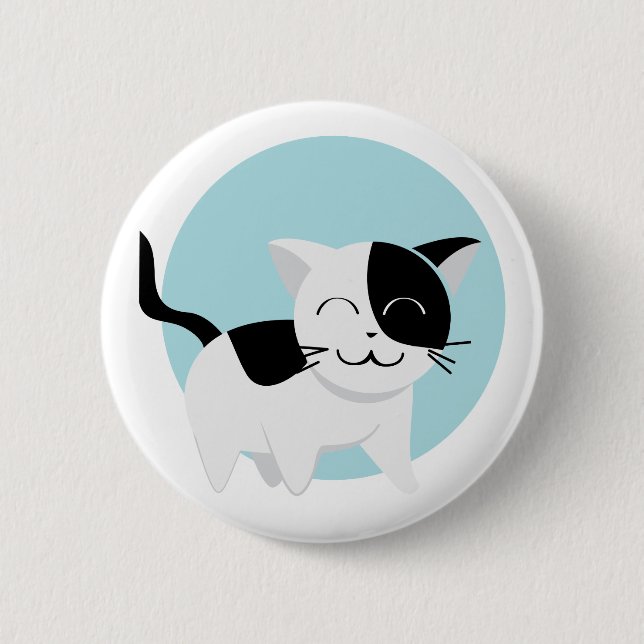 Cute Kitten Pinback Button (Front)