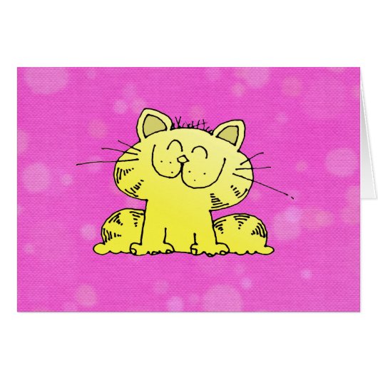 Cute Kitten Pink Room Cards (Front Horizontal)