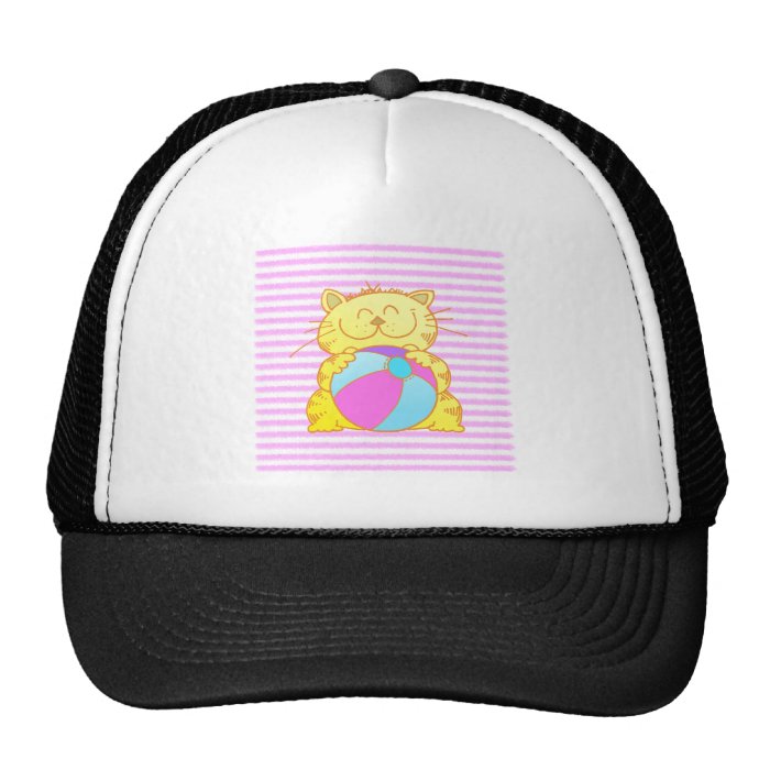 Cute Kitten Play Beach Ball Trucker Hat