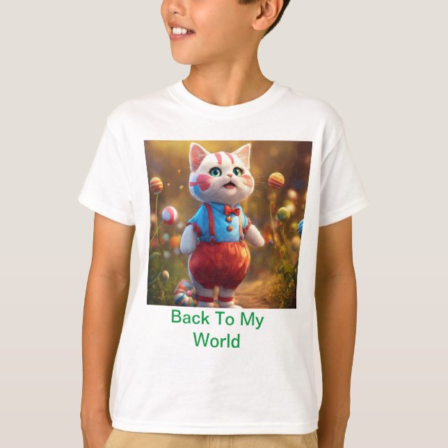 Cute Kitten Playful Designs T-Shirt (Front)