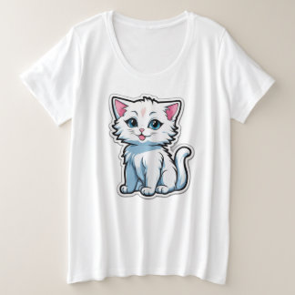 cute kitten plus size T-Shirt