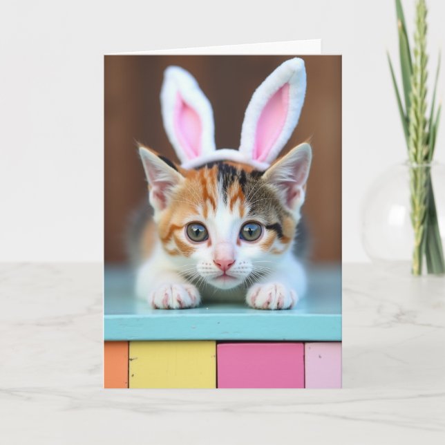 Cute Kitten Portrait Card (Front)