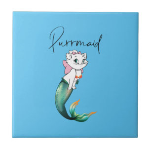 Cute Kitten Purrmaid – Fun Mermaid Cat Design Ceramic Tile