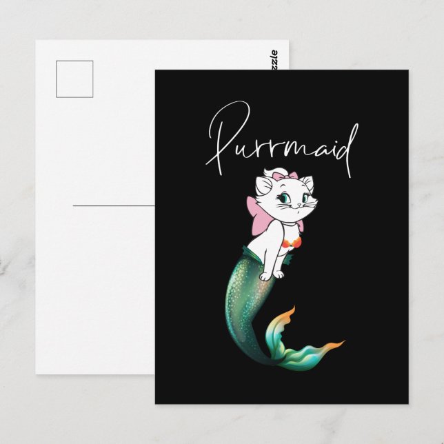Cute Kitten Purrmaid – Fun Mermaid Cat Design Postcard (Front/Back)