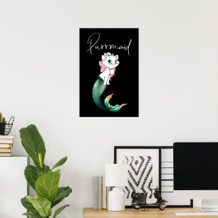 Cute Kitten Purrmaid – Fun Mermaid Cat Design Poster
