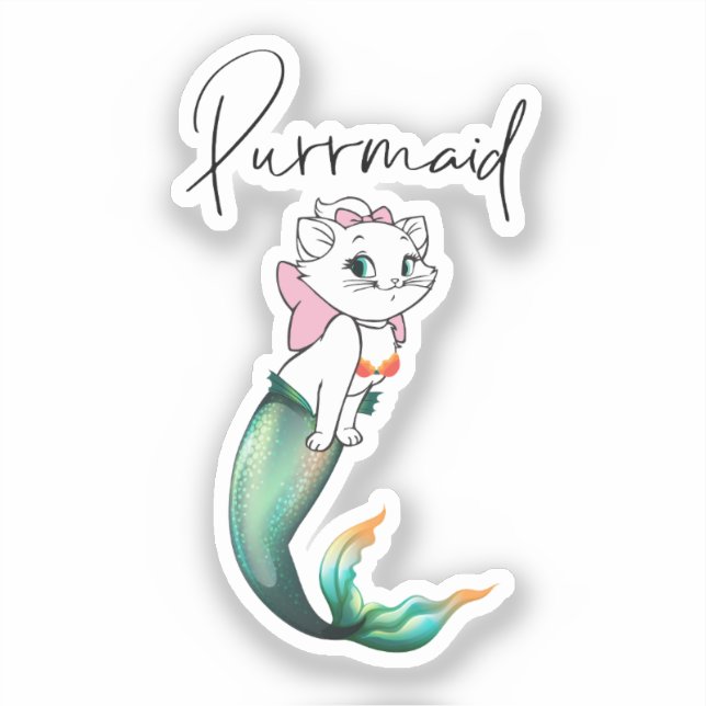 Cute Kitten Purrmaid – Fun Mermaid Cat Design Sticker (Front)