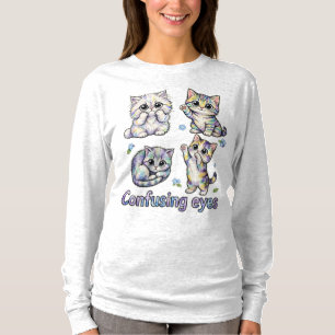 Cute Kitten Quartet, Cat's Eyes 👁️ Cat Lover PNG T-Shirt