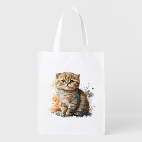 Cute Kitten Reusable Grocery Bags