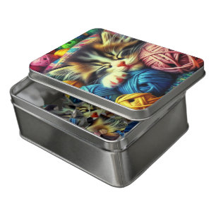 Cute Kitten Sleeping under a Blanket Jigsaw Puzzle