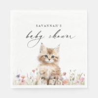 Cute Kitten | Spring Floral Cat Theme Baby Shower