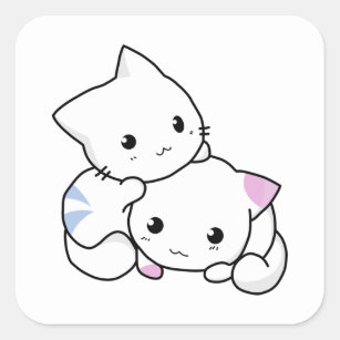 Cute Kitten Square Sticker 
