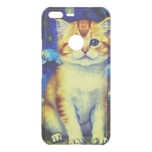 Cute Kitten Starry Night Van Gogh Uncommon Google Pixel XL Case