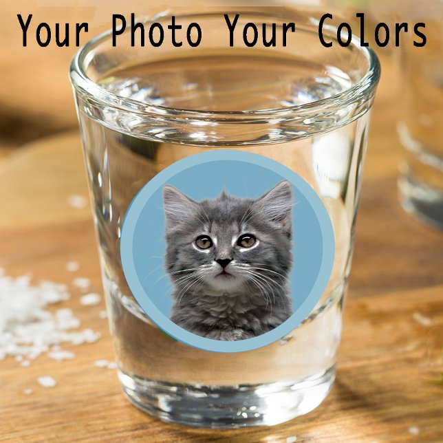 Cute Kitten Stocking Stuffer Cat Lover Photo Gift Shot Glass (Creator Uploaded)