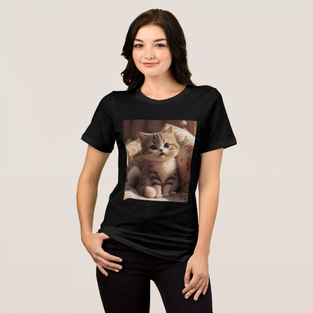 Cute Kitten Style Fashions Tri-Blend Shirt (Front Full)
