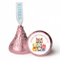 Cute Kitten themed Birthday Girl Personalized Hershey®'s Kisses®